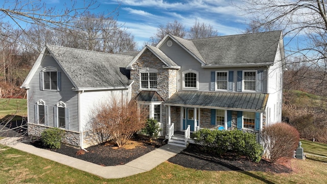 front of property with a porch