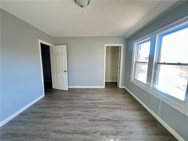 unfurnished bedroom with wood-type flooring