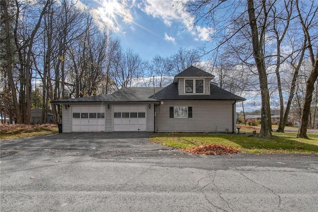 view of front property with a garage