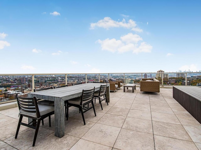 view of patio featuring an outdoor hangout area
