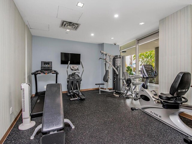 view of exercise room