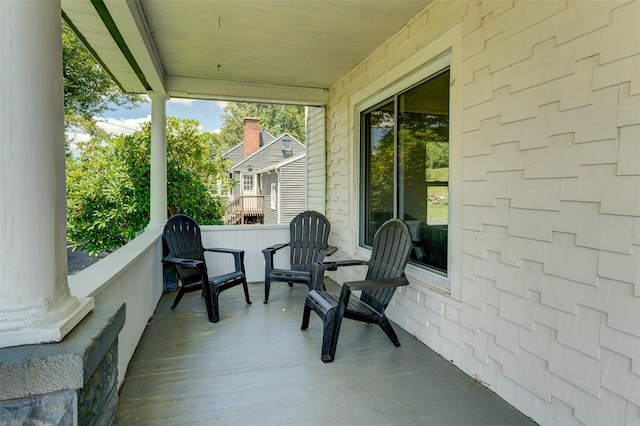 balcony with a porch