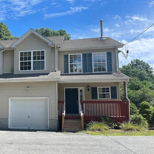 view of front of house with an attached garage