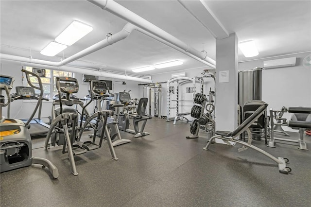 3935 Blackstone Ave Unit 5K, Bronx, NY 10471 - workout area featuring a wall unit AC
