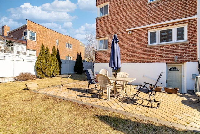 view of patio featuring a fenced backyard