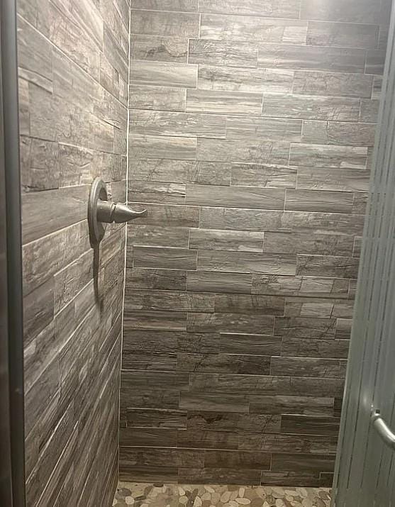 bathroom with a shower