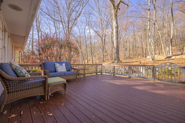 deck with outdoor lounge area