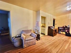 sitting room featuring hardwood / wood-style flooring