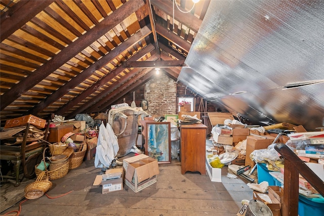 view of attic