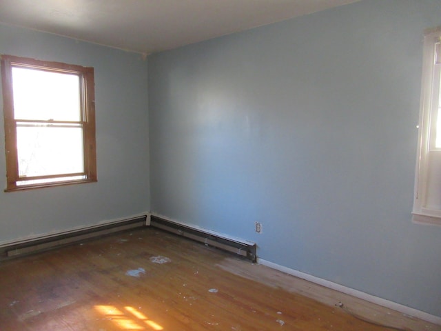 unfurnished room featuring wood-type flooring