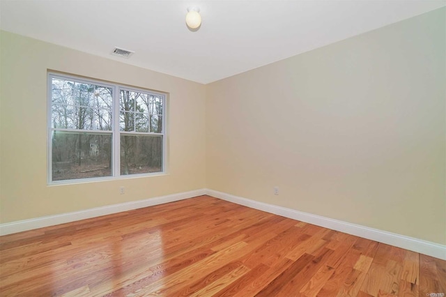 empty room featuring light wood-type flooring