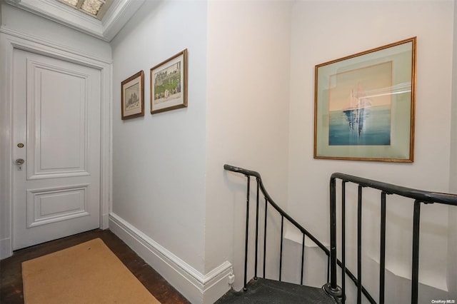 interior space with hardwood / wood-style floors