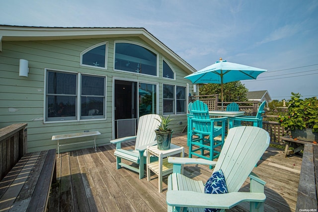 view of wooden deck