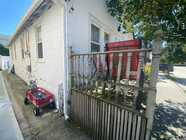 view of home's exterior featuring a porch