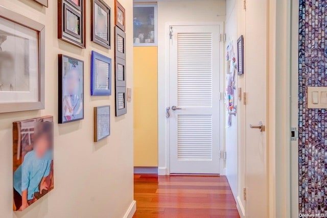 hallway featuring light hardwood / wood-style floors