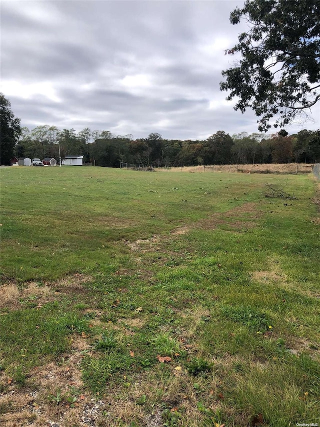 view of yard featuring a rural view