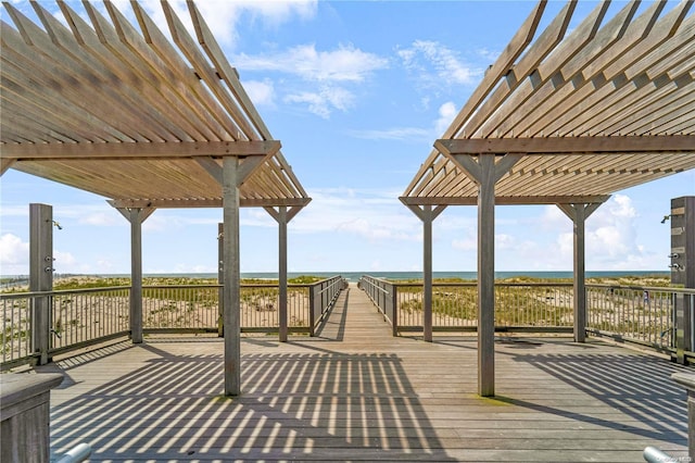 exterior space featuring a pergola