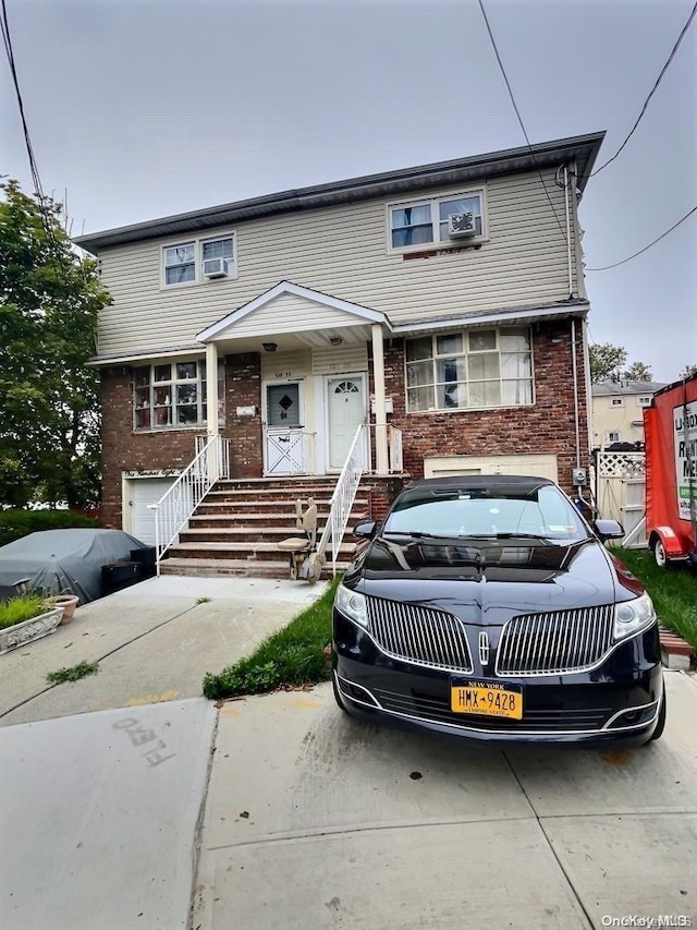 view of front of house featuring a garage