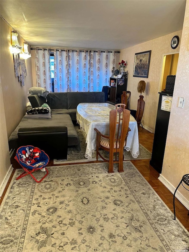 living room featuring wood-type flooring