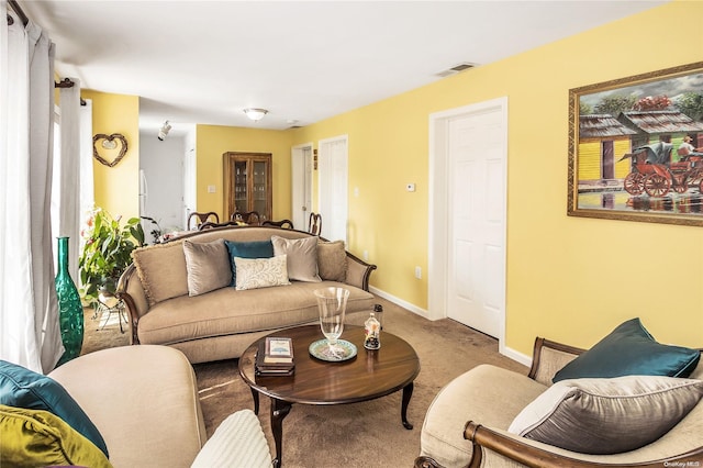 view of carpeted living room