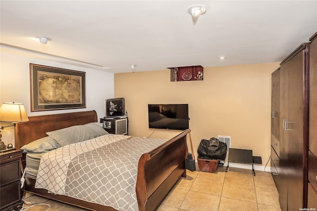 view of tiled bedroom