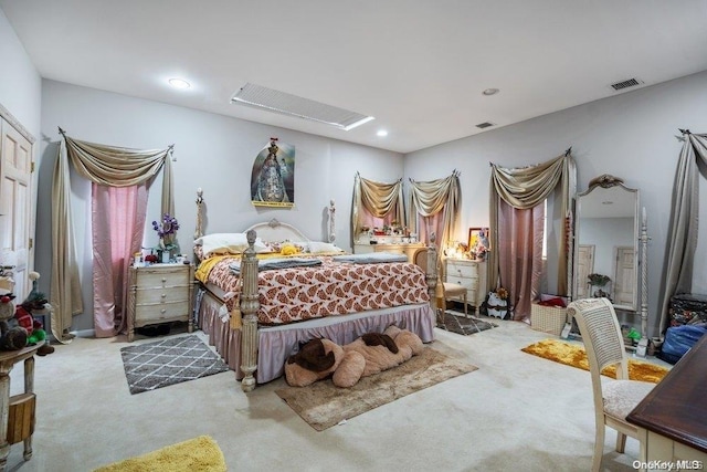 view of carpeted bedroom