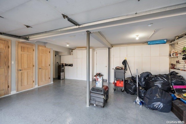 garage with water heater