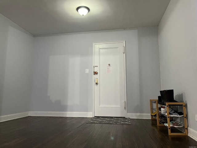 entrance foyer featuring dark wood-type flooring