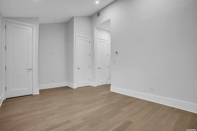 empty room featuring light hardwood / wood-style flooring