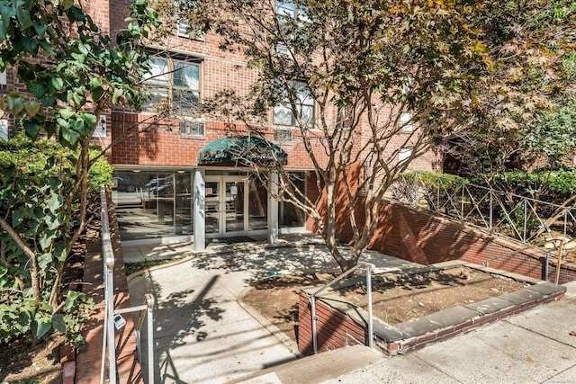 exterior space featuring french doors and a patio area