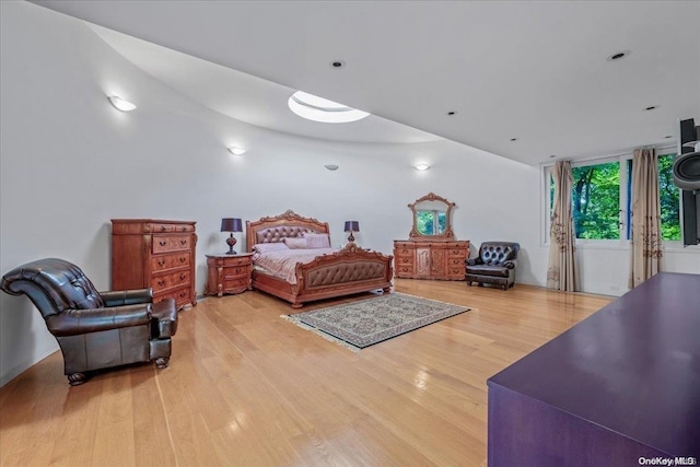 bedroom featuring wood-type flooring