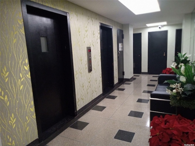 hallway with elevator