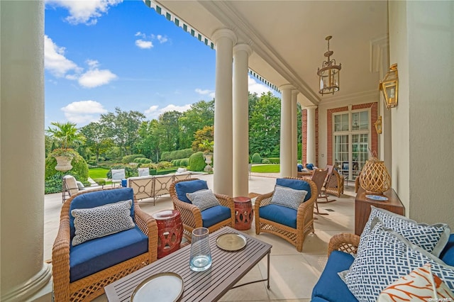 view of patio / terrace with covered porch