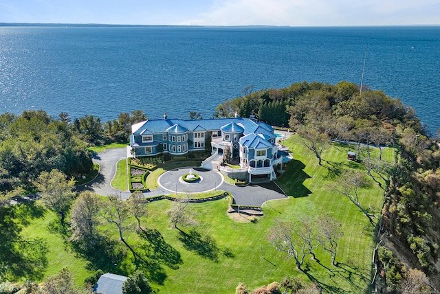 70 Crane Neck Rd, Setauket, NY 11733 - birds eye view of property featuring a water view