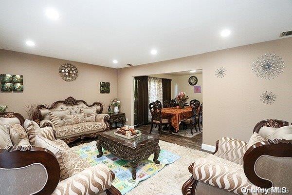 living room featuring hardwood / wood-style floors