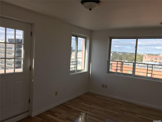 interior space featuring dark wood-type flooring