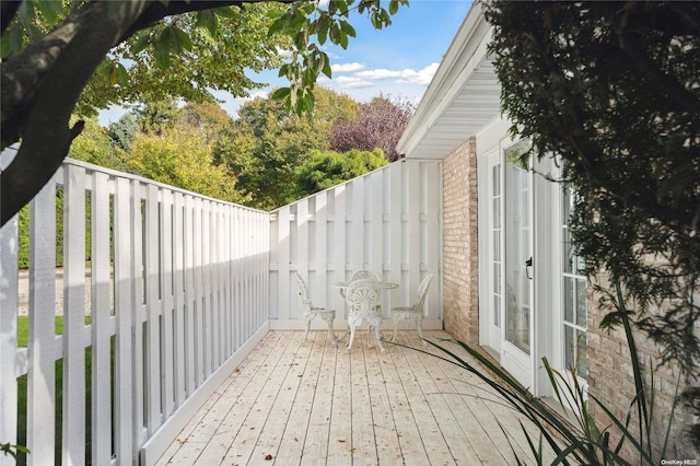 view of wooden terrace