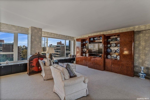 view of carpeted living room