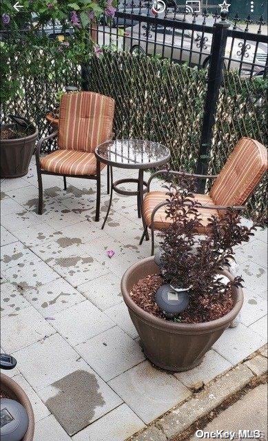 balcony with a patio area