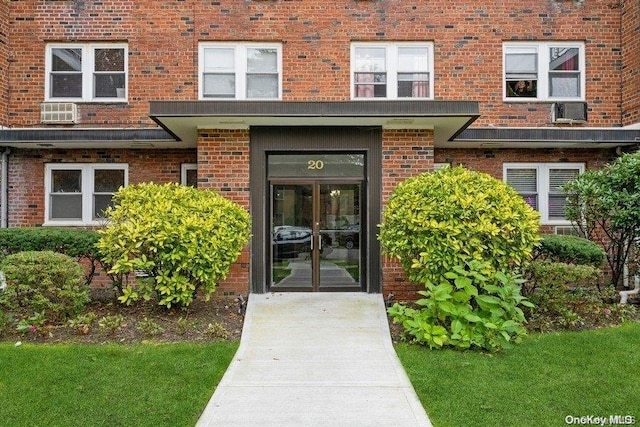 doorway to property with french doors