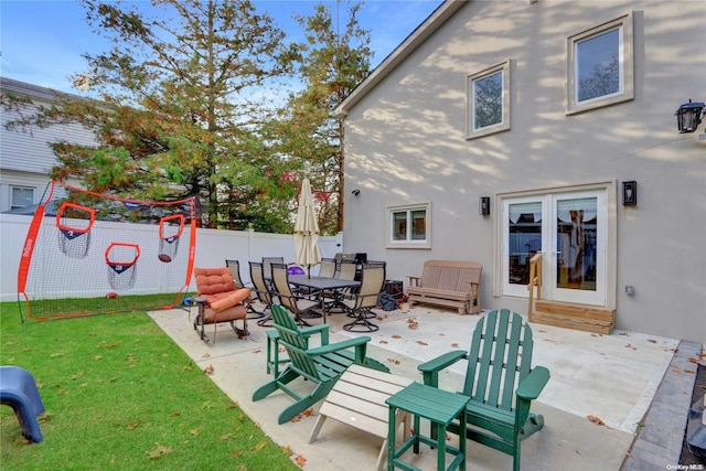 view of patio with french doors