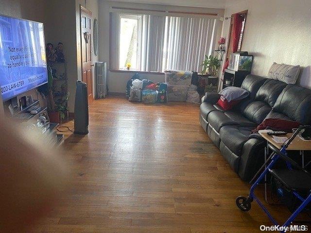 living room featuring hardwood / wood-style flooring