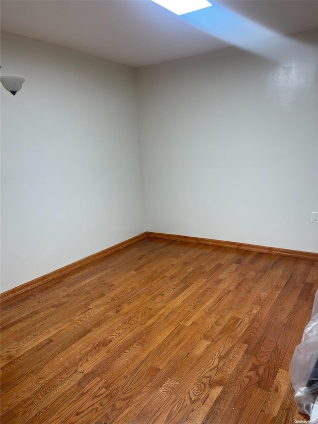 empty room featuring light wood-type flooring