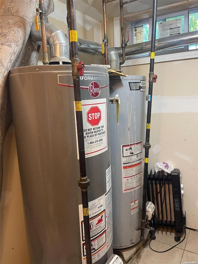 utilities featuring water heater