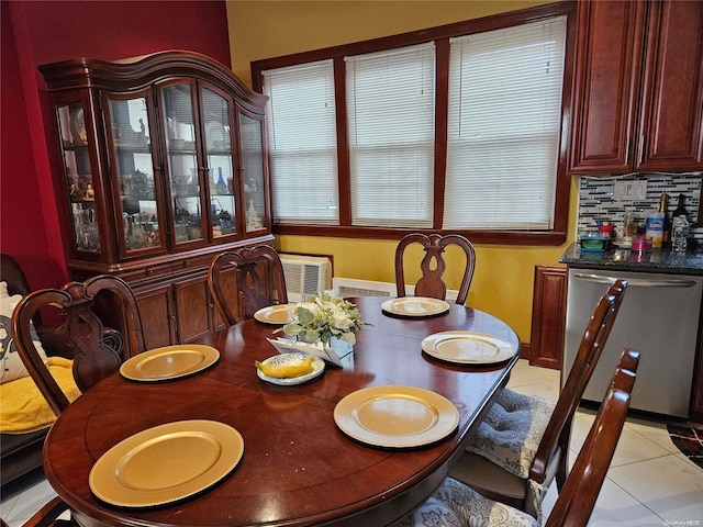 view of tiled dining space