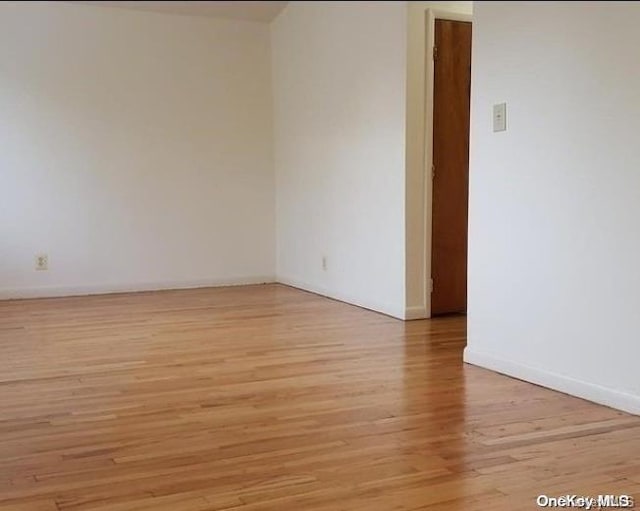 empty room featuring light hardwood / wood-style floors