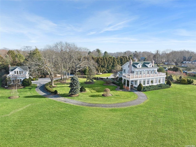 birds eye view of property