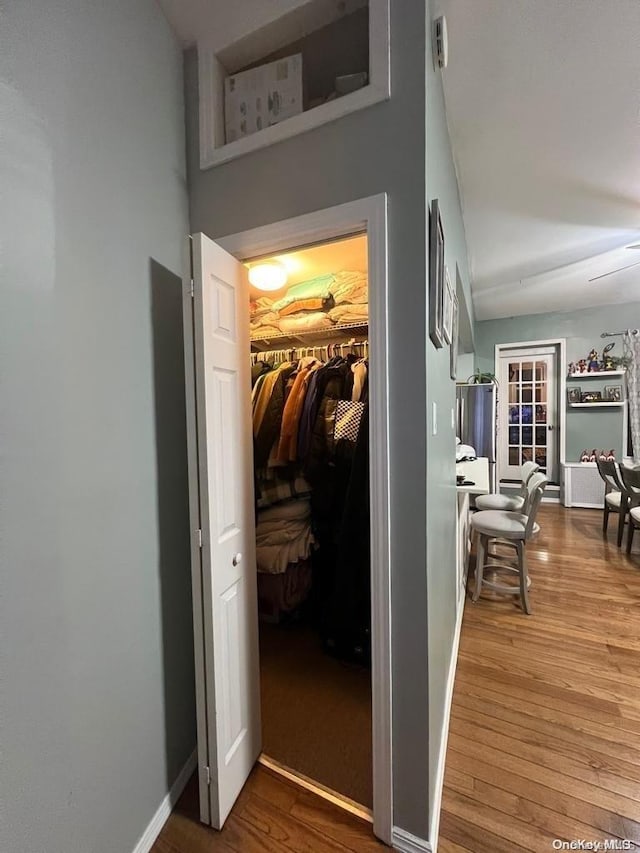 453 Ridgewood Ave, Brooklyn, NY 11208 - hall featuring wood finished floors and baseboards