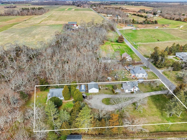 bird's eye view featuring a rural view