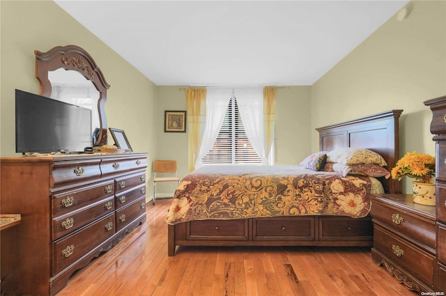 bedroom featuring light hardwood / wood-style floors